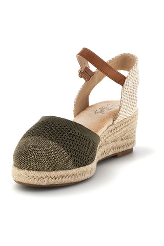 Zeleni sandali espadrile z vrvnim klinom Pittarello Sun Bl4
