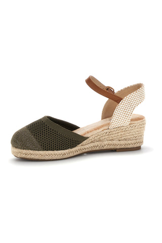 Zeleni sandali espadrile z vrvnim klinom Pittarello Sun Bl4
