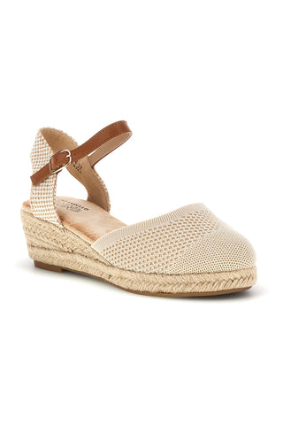 Sandali espadrile v bež barvi z vrvnim klinom Pittarello Sun Bl4