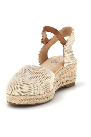 Sandali espadrile v bež barvi z vrvnim klinom Pittarello Sun Bl4