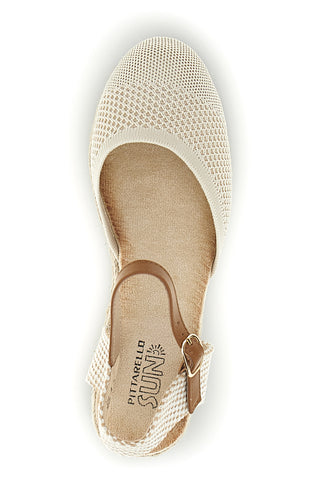 Sandali espadrile v bež barvi z vrvnim klinom Pittarello Sun Bl4
