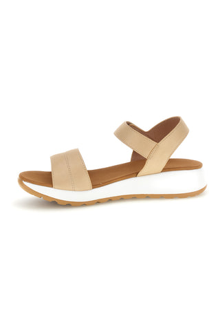 Bež sandali z velcro trakovi udoben podplat Plocadi Bza242387a