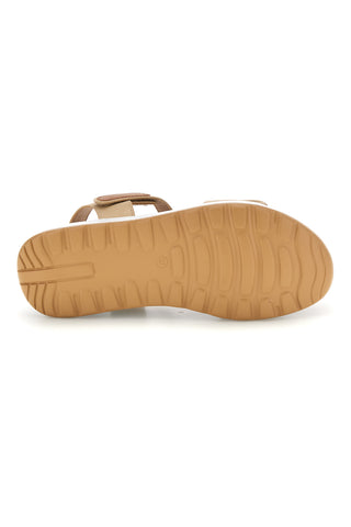 Bež sandali z velcro trakovi udoben podplat Plocadi Bza242387a