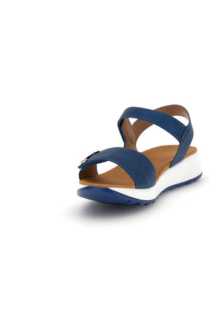 Modri sandali z velcro trakovi, udoben podplat Plocadi Bza242387a