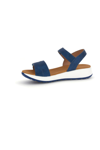 Modri sandali z velcro trakovi, udoben podplat Plocadi Bza242387a