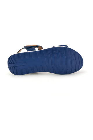 Modri sandali z velcro trakovi, udoben podplat Plocadi Bza242387a