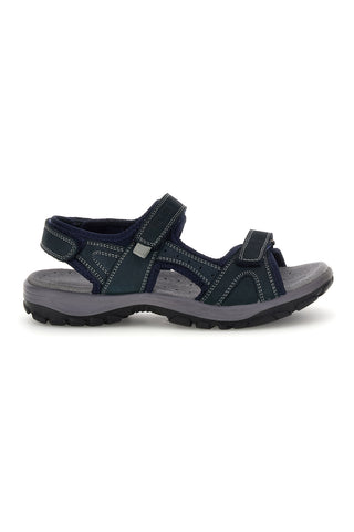 Modri sandali iz pravega usnja z velcro trakovi Fly dinamic FD54