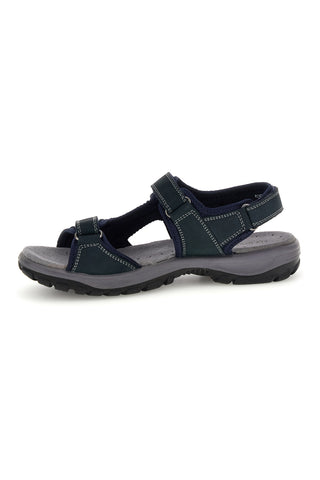 Modri sandali iz pravega usnja z velcro trakovi Fly dinamic FD54