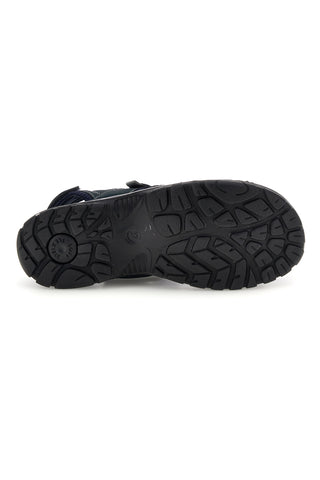 Modri sandali iz pravega usnja z velcro trakovi Fly dinamic FD54