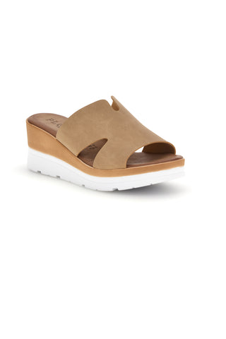 Sandali beige con zeppa e fascia incrociata Plocadi 11071242