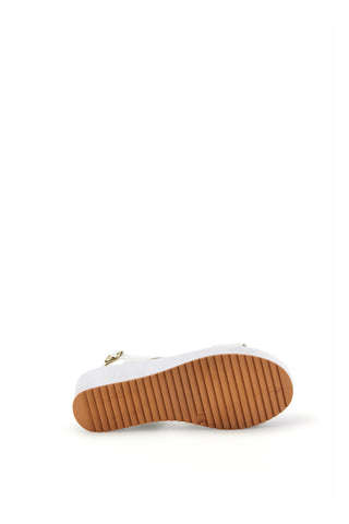 Beli sandali z geometrijskimi oblikami Plocadi 363033