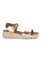 Platinasti sandali s klinom in velcro trakom Pittarello focus 5493097