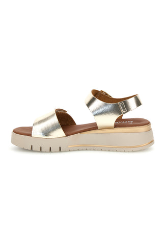 Platinasti sandali s klinom in velcro trakom Pittarello focus 5493097
