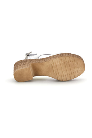 Beli sandali s pleteno peto roza 7484313