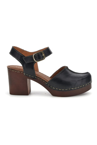 Sandali neri in vera pelle con tacco Pittarello 1145971