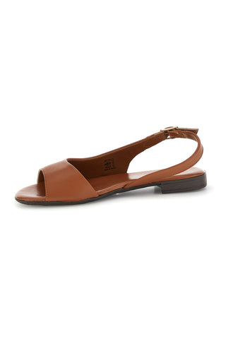 Rjavi usnjeni sandali s trakom Pittarello look 225110