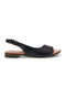 Črni usnjeni sandali s trakom Pittarello look 225110