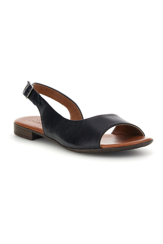 Črni usnjeni sandali s trakom Pittarello look 225110
