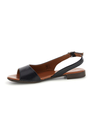 Črni usnjeni sandali s trakom Pittarello look 225110