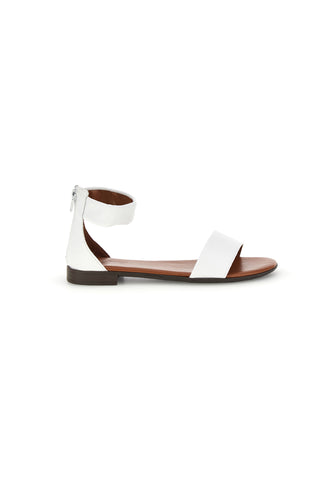 Beli sandali s trakom in trakom Pittarello videz 225495