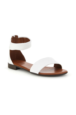 Beli sandali s trakom in trakom Pittarello videz 225495