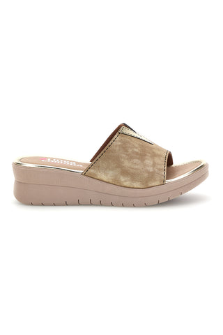 Copati Beige Metallic Details Comfortable Line 8551