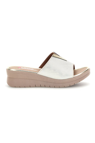 Copati White Metallic Details Comfortable Line 8551