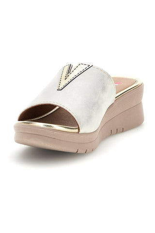 Copati White Metallic Details Comfortable Line 8551