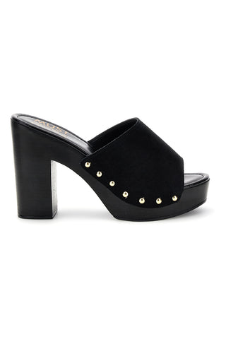 Črni sandali s peto in čepi Pittarello Must Have 11233