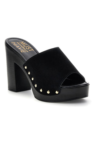 Črni sandali s peto in čepi Pittarello Must Have 11233