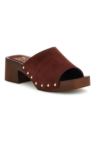 Burgundski sandali s peto in čepi Pittarello Must Have 11934