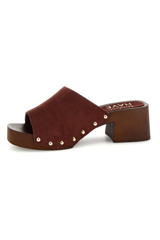 Burgundski sandali s peto in čepi Pittarello Must Have 11934