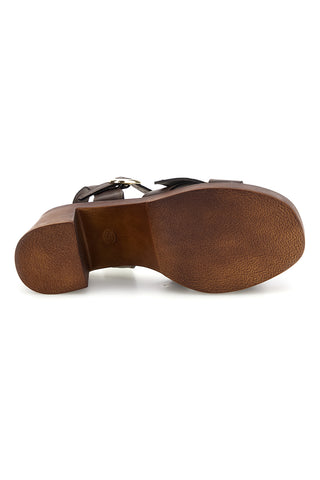 Rjavi usnjeni sandali s peto Pittarello Must Have 11927