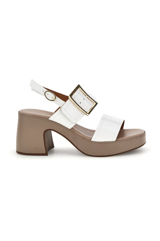 Beli sandali s peto in zaponko Pittarello videz MK3935435