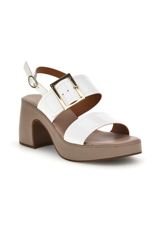 Beli sandali s peto in zaponko Pittarello videz MK3935435