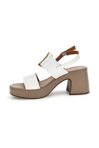 Beli sandali s peto in zaponko Pittarello videz MK3935435
