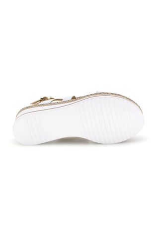 Beli sandali s platformo in trakom Pittarello videz MK3313109