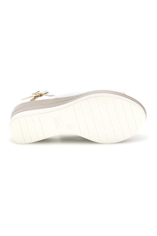 Sandali Bianchi con zeppa e morsetto Pittarello look MK3908352