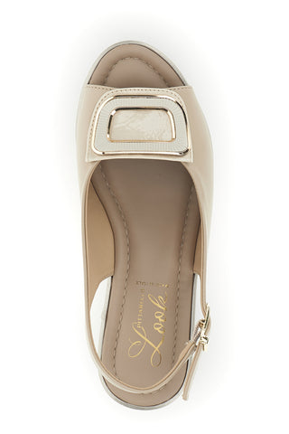 Sandali beige con zeppa Pittarello look MK3908352