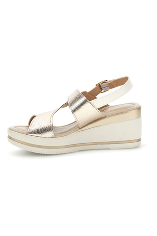 Beli sandali s klinom Pittarello look MK3313258