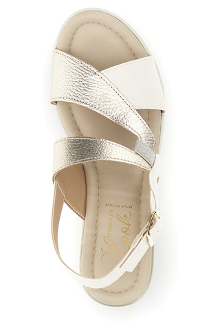 Beli sandali s klinom Pittarello look MK3313258
