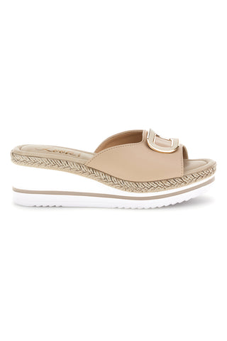 Beli sandali s platformo in trakom Pittarello videz MK3313109