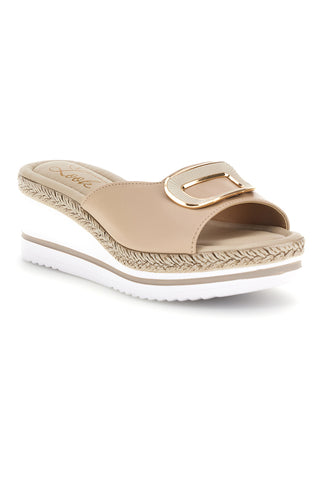 Beli sandali s platformo in trakom Pittarello videz MK3313109