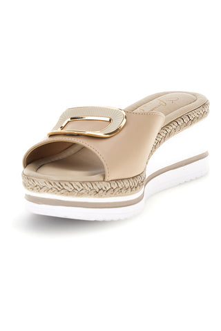 Beli sandali s platformo in trakom Pittarello videz MK3313109