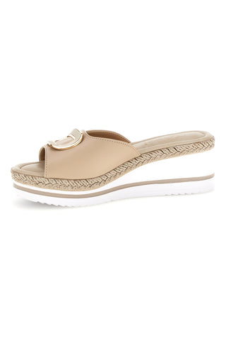 Beli sandali s platformo in trakom Pittarello videz MK3313109