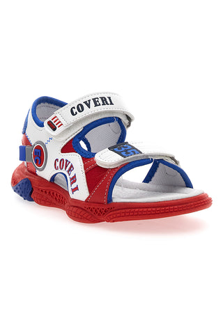 Sandali Coveri 63289 beli, modri in rdeči