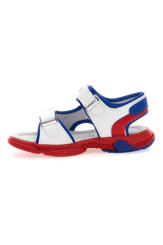 Sandali Coveri 63289 beli, modri in rdeči