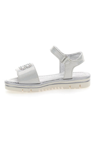 Sandali L. Biagiotti 8012 beli s kristali