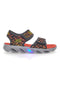 Sandali Skechers Hypno Splash Sun Sonic črni in oranžni