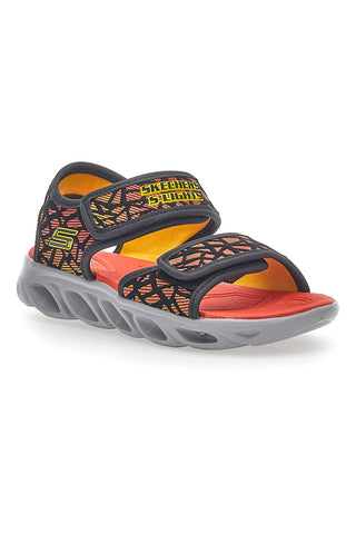 Sandali Skechers Hypno Splash Sun Sonic črni in oranžni